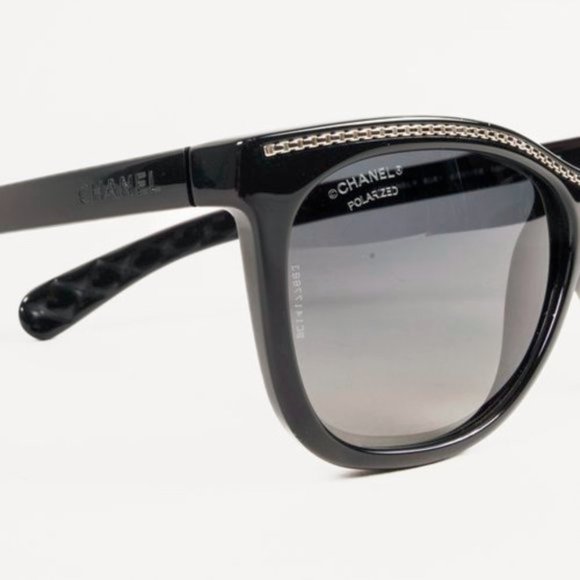Chanel 6041 Black Cat-Eye Chain Sunglasses main image 5